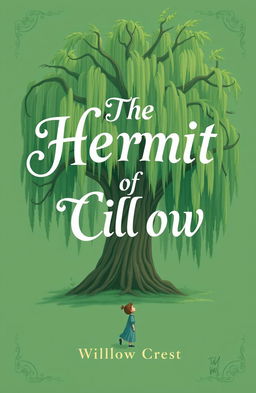An illustrated book cover design featuring a predominantly green color scheme with accents of natural colors like browns, blues, and soft yellows