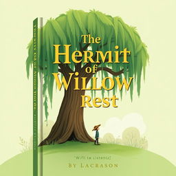 An illustrated book cover design featuring a predominantly green color scheme with accents of natural colors like browns, blues, and soft yellows