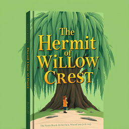 An illustrated book cover design featuring a predominantly green color scheme with accents of natural colors like browns, blues, and soft yellows