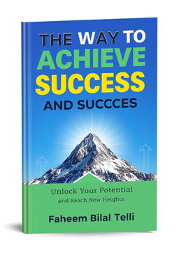 A book cover design for 'The Way to Achieve Goals and Success' by Faheem Bilal Teeli