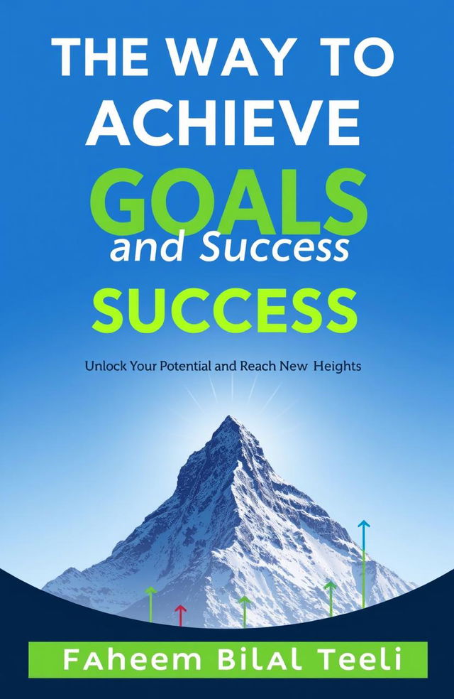 A book cover design for 'The Way to Achieve Goals and Success' by Faheem Bilal Teeli