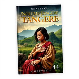 A striking book cover for chapters 43 and 44 of 'Noli Me Tangere', featuring a dramatic and emotional scene symbolic of the struggles faced by the characters in these chapters