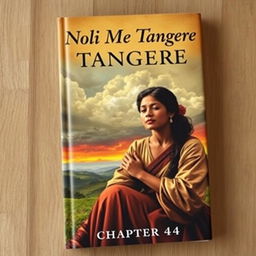 A striking book cover for chapters 43 and 44 of 'Noli Me Tangere', featuring a dramatic and emotional scene symbolic of the struggles faced by the characters in these chapters