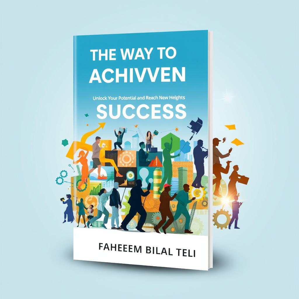 A book cover design for 'The Way to Achieve Goals and Success' by Faheem Bilal Teeli