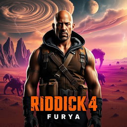 An exhilarating poster for 'RIDDICK 4: Furya (2025)' starring Vin Diesel