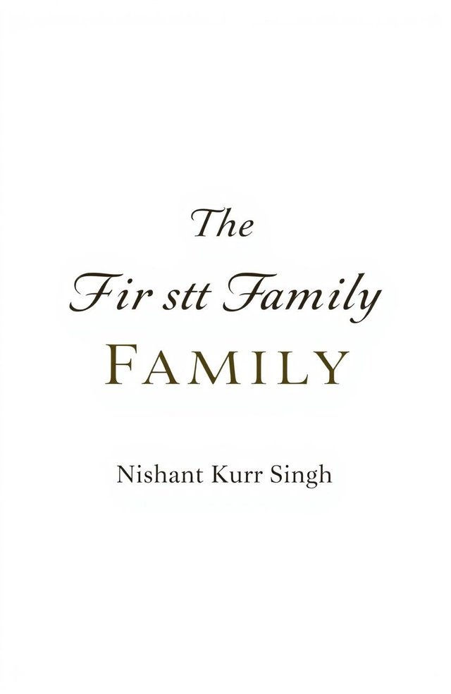 A blank image that features the text 'The First Family' in an elegant font, prominently displayed in the center