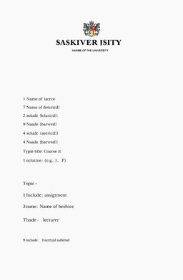 Create a neatly organized and visually appealing assignment cover page for an academic paper