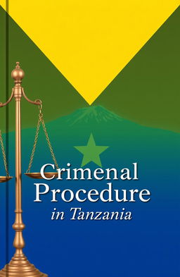 A comprehensive and detailed book cover for a criminal procedure manual in Tanzania