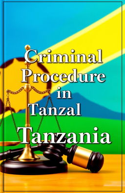 A comprehensive and detailed book cover for a criminal procedure manual in Tanzania