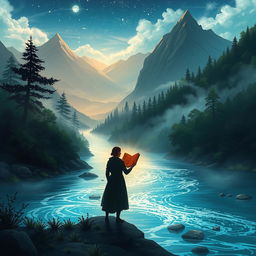 A serene fantasy scene capturing the essence of 'Unwritten Destinies', inspired by the themes of author Taanusiya