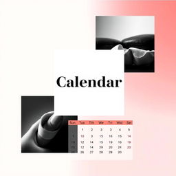 Calendar design focusing on typography