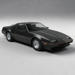 Render an image of the iconic Knight Rider car, specifically designed to resemble a finely detailed diecast model.