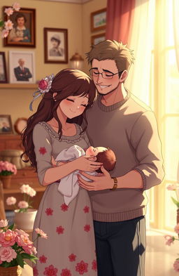 A heartwarming scene depicting two characters deeply connected by friendship and selfless love, surrounded by a soft, dreamy atmosphere