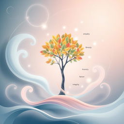 An aesthetically pleasing visual representation of moral intelligence, featuring an abstract and artistic interpretation