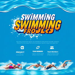 A visually appealing front page design for a swimming project