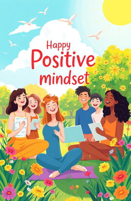 A vibrant and uplifting illustration representing a positive mindset