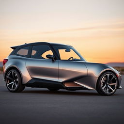 A sleek and modern sportscar featuring an impressive design, equipped with large 31-inch tires