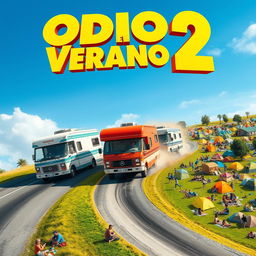 A captivating movie poster for the comedy film 'Odio el Verano 2'
