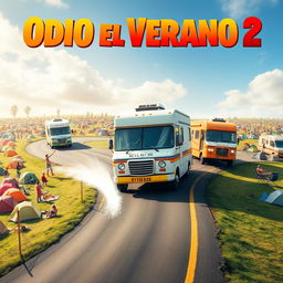 A captivating movie poster for the comedy film 'Odio el Verano 2'