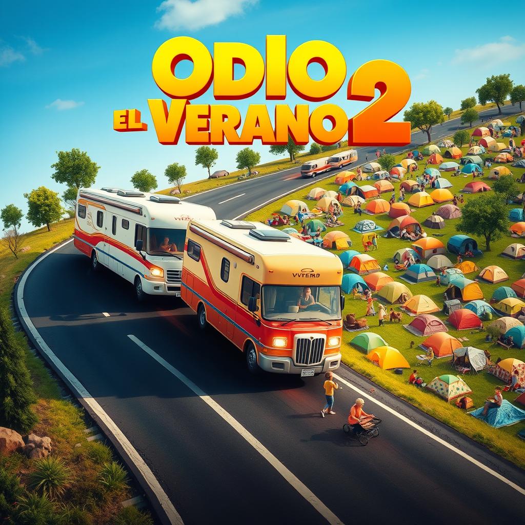 A captivating movie poster for the comedy film 'Odio el Verano 2'