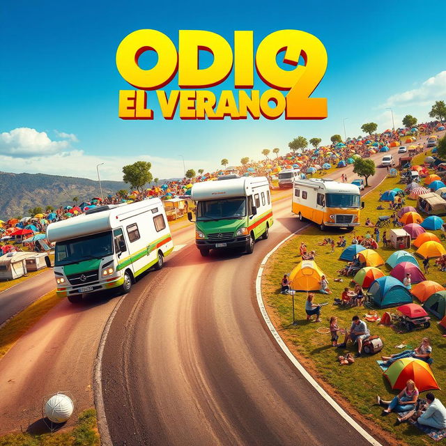 A captivating movie poster for the comedy film 'Odio el Verano 2'