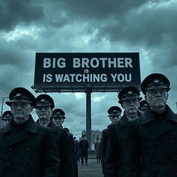 A chilling depiction of the Thought Police from George Orwell's dystopian novel, 1984