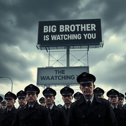 A chilling depiction of the Thought Police from George Orwell's dystopian novel, 1984