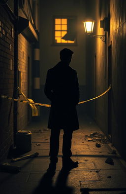 An aesthetic crime scene setting, depicting elements of revenge