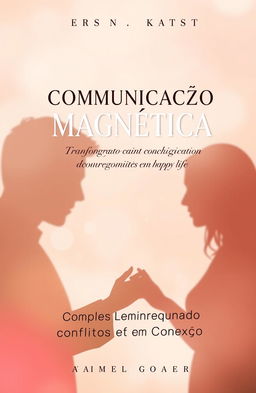 Elegant book cover for 'Comunicação Magnética: Transformando Conflitos em Conexão