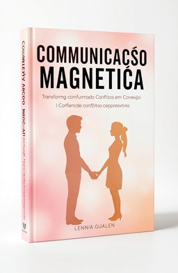 Elegant book cover for 'Comunicação Magnética: Transformando Conflitos em Conexão