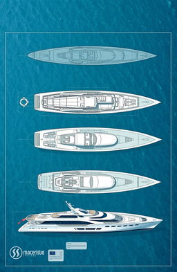 A detailed ship design plan layout showcasing various elements such as hull shape, deck arrangements, and structural components