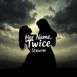 A dramatic silhouette image depicting two women hugging each other in a dark, apocalyptic world