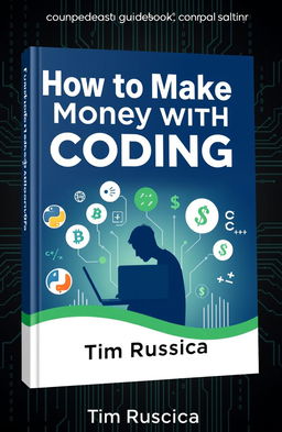 A comprehensive guidebook cover titled 'How to Make Money with Coding' by Tim Ruscica, featuring a modern and professional design