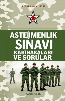 A book cover design for an eBook titled 'Asteğmenlik Sınavı Çalışma Kaynakları ve Sorular', prominently featuring the title in bold, elegant typography