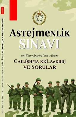 A book cover design for an eBook titled 'Asteğmenlik Sınavı Çalışma Kaynakları ve Sorular', prominently featuring the title in bold, elegant typography