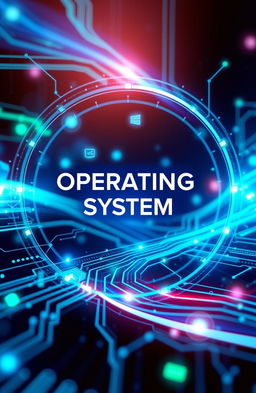 A visually striking representation of the concept of an 'Operating System', featuring a futuristic, abstract design that symbolizes connectivity and technology