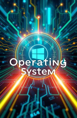 A visually striking representation of the concept of an 'Operating System', featuring a futuristic, abstract design that symbolizes connectivity and technology