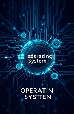 A visually striking representation of the concept of an 'Operating System', featuring a futuristic, abstract design that symbolizes connectivity and technology