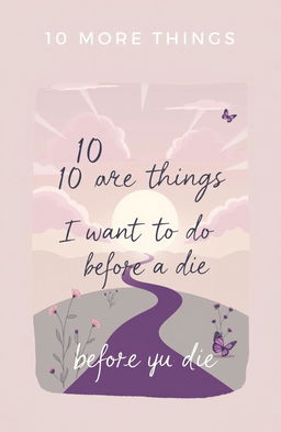 A book cover design titled '10 MORE THINGS I WANT TO DO BEFORE I DIE'