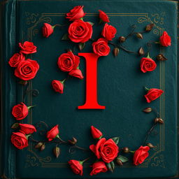 The background of the image portrays an old, black book cover with a textured appearance, resembling aged leather or parchment