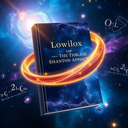 An artistic book cover design featuring a vast cosmic space theme filled with vibrant nebulas and stars