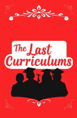 A high school yearbook cover designed primarily in vibrant red color with decorative elements