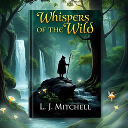 A captivating book cover designed for a fantasy novel, featuring a mystical forest scene bathed in soft, ethereal light