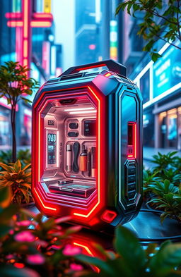 A futuristic, sleek, and compact infinity pocket passing package designed for high-tech urban explorers