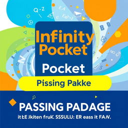 A visually appealing cover design for a mathematics book titled 'Infinity Pocket Passing Package'