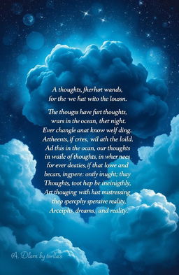 A beautifully written poem about the nature of thoughts, exploring their complexity and depth