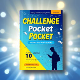 An eye-catching cover design for a mathematics textbook titled "Challenge Pocket Passing Package" specifically designed for 10th-grade students preparing for exams