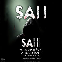 A chilling movie poster for 'Saw - O Invisível', showcasing the dark and suspenseful atmosphere typical of the Saw franchise