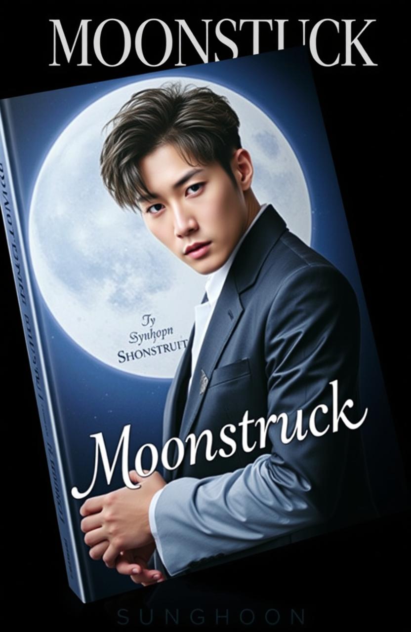 A captivating book cover featuring Sunghoon from ENHYPEN as the central focus