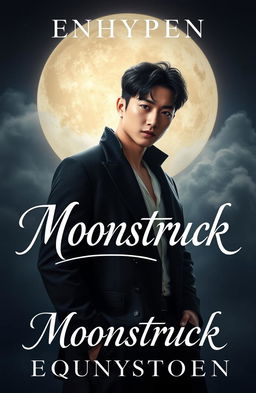 A captivating book cover featuring Sunghoon from ENHYPEN as the central focus